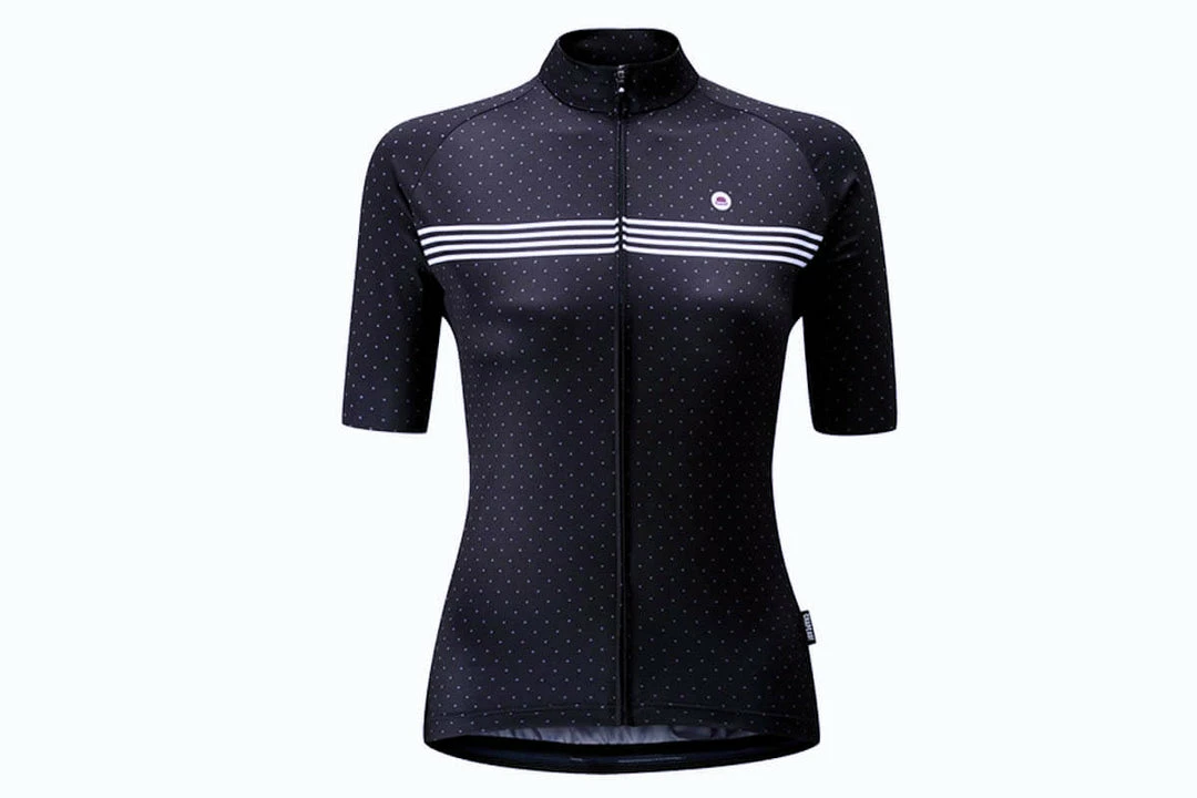 Chapeau Women's Madeleine Polka Stripe Ladies Short Sleeve Jersey 1 Chapeau Women's Madeleine Polka Stripe Ladies Short Sleeve Jersey